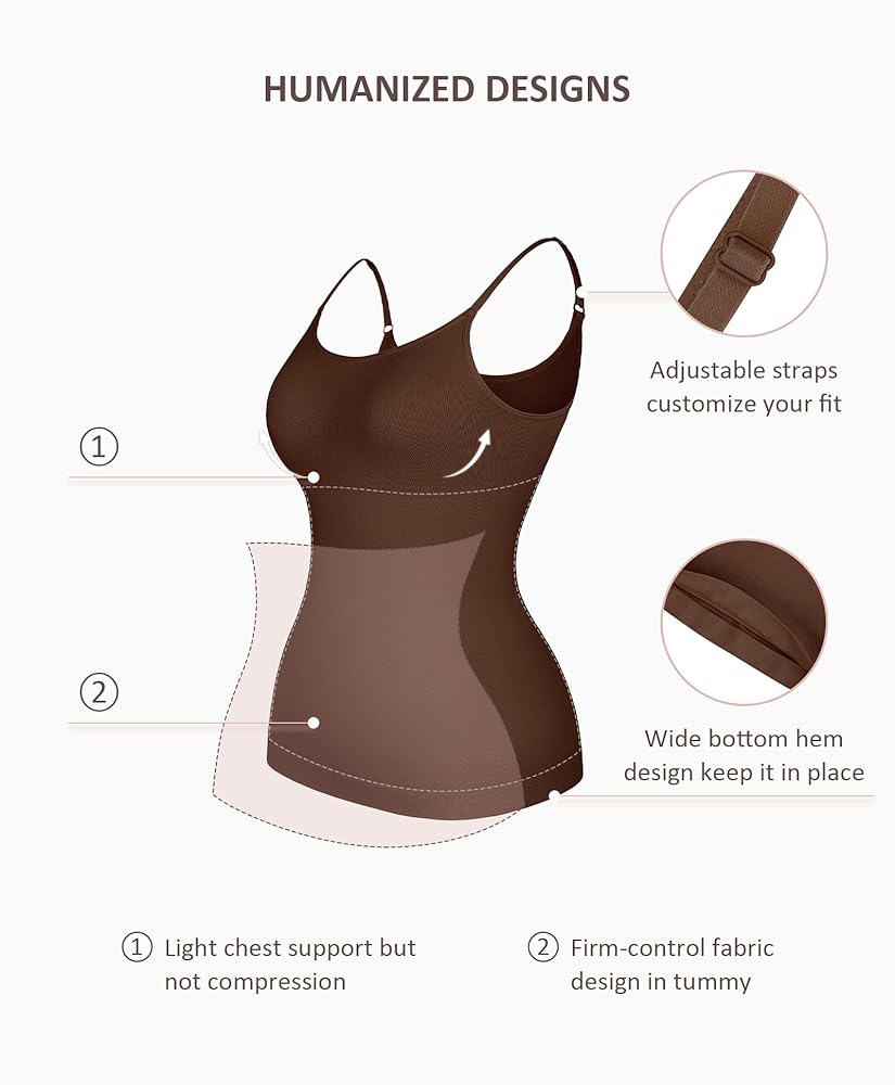 FeelinGirl Women's Tummy Control Camisole Seamless Shapewear